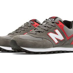 Incaltaminte Femei New Balance 574 New Balance Grey with Red White
