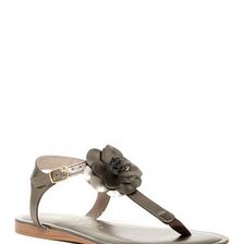 Incaltaminte Femei Italian Shoemakers Mae Slingback Thong Sandal PEWTER