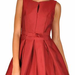 Rochie de ocazie bordo model clos cu fundita 2057BD