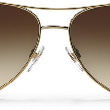Ralph Lauren Pilot Sunglasses Pale Gold/Cream Horn