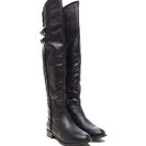 Incaltaminte Femei CheapChic Add The Trimmings Faux Leather Boots Black