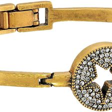 Marc Jacobs Pave Star Delicate Cuff Bracelet Crystal/Antique Gold