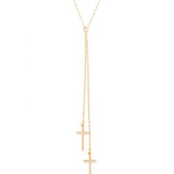 Bijuterii Femei Forever21 Cross Pendant Drop Necklace Gold