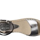 Incaltaminte Femei LOVE Moschino Shiny Espadrille Sandal BlackSilver