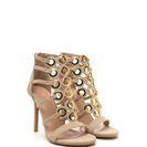 Incaltaminte Femei CheapChic Some Like It Haute Faux Nubuck Heels Nude