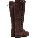 Incaltaminte Femei CheapChic Laced The Test Faux Leather Boots Brown