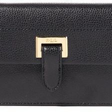 Ralph Lauren Slim Pebbled Leather Wallet Black