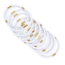 Accesorii Femei Berry Jewelry Studded Beaded Ponytail Holder - Pack of 10 STUDDED GOLD WHITE