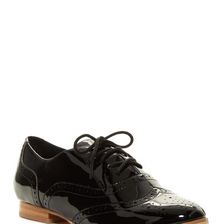 Incaltaminte Femei Steven by Steve Madden Rhys Wingtip Oxford Shoe BLK PATENT