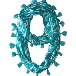 Accesorii Femei Echo Design Circular Waves Loop Scarf Caribbean Blue