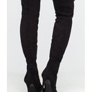 Incaltaminte Femei CheapChic Leg Day Over-the-knee Lace-up Boots Black