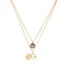 Bijuterii Femei Forever21 Layered Round Pendant Necklace Gold