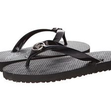 Incaltaminte Femei Michael Kors MK Flip Flop Black Jet Set Print