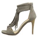 Incaltaminte Femei Chinese Laundry Santa Fe Fringe Sandal Feather Grey FE Split Suede