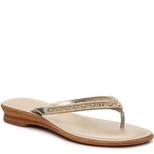 Incaltaminte Femei Italian Shoemakers Sparkle Wedge Sandal Gold Metallic