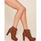 Incaltaminte Femei Forever21 Faux Suede Platform Ankle Boot Cocoa