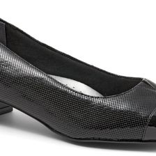 Trotters Danelle Black Embossed/Pearlized Patent