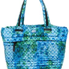 Steve Madden Horizontal Quilt Tote BLUE-MULTI