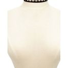 Bijuterii Femei Forever21 Faux Gem Diamond Choker Blackclear