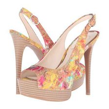 Incaltaminte Femei Jessica Simpson Kane Natural MultiCork Multi Floral Lace Overlay 