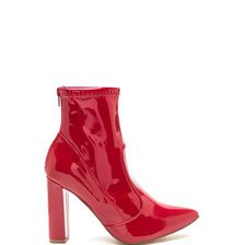 Incaltaminte Femei CheapChic Bad Gal Pointy Faux Patent Booties Red