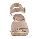 Incaltaminte Femei Soludos Crisscross Wedge Feather Gray Suede