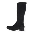 Incaltaminte Femei Frye Melissa Lug Back Zip Tall Black Pressed Nubuck