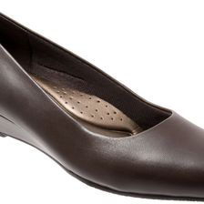 Trotters Lauren Dark Brown Burnished Kid Leather