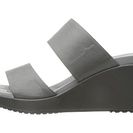 Incaltaminte Femei Crocs Leigh II 2-Strap Wedge SilverGraphite