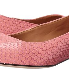 Calvin Klein Ellasandra Salmon Rose Laquered Snake Print Leather