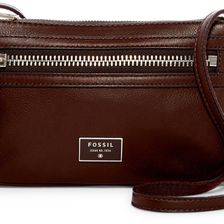 Fossil Dawson Leather Mini Crossbody ESPRESSO