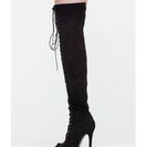 Incaltaminte Femei CheapChic Revamp Faux Suede Over-the-knee Boots Black