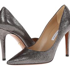 Diane von Furstenberg Bethany Gunmetal Metallic Iguana Print