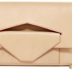 Oscar de la Renta Grace Edge Shoulder Bag KHKI-PERSI