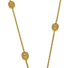 Michael Kors Golden 36 inch Necklace with Crystal Maritime Stations MKJ3991791 N/A