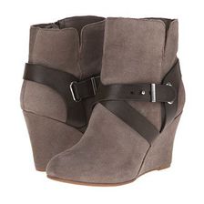Incaltaminte Femei Chinese Laundry Ultimate Suede Wedge Bootie Grey