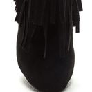 Incaltaminte Femei CheapChic Focus On Fringe Faux Suede Booties Black