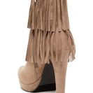 Incaltaminte Femei Bucco Sopazino Faux Fur Lined Fringed Bootie Taupe