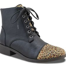 Incaltaminte Femei Michael Antonio Donor Combat Boot BlackLeopard