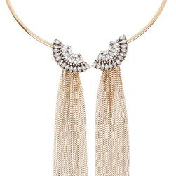 Eye Candy Los Angeles Fringe Collar Necklace GOLD