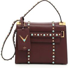 Valentino Garavani Small My Rockstud Bag RUBIN PLATINO