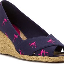 Ralph Lauren Cecilia Modern Navy/Geranium Canvas Embossed Critters