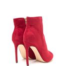 Incaltaminte Femei CheapChic Peep Show Faux Suede Stiletto Booties Red