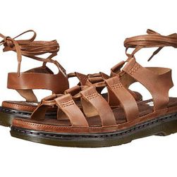 Incaltaminte Femei Dr Martens Kristina Ghillie Sandal Tan Polished Oily Illusion