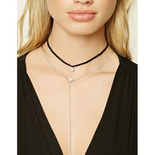 Bijuterii Femei Forever21 Rhinestone Choker Set Blacksilver