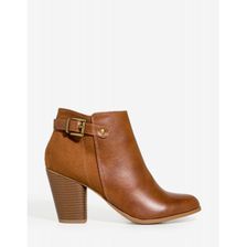Incaltaminte Femei CheapChic So Major Bootie Cognac