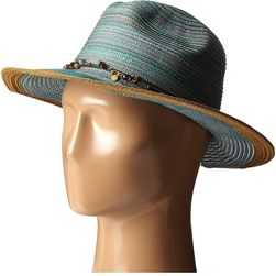 San Diego Hat Company MXM1023 Panama Fedora Hat with Beaded Trim Teal