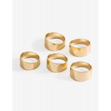Bijuterii Femei CheapChic Clean Metal 5pc Ring Set Met Gold