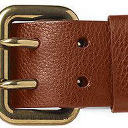 Ralph Lauren Double-Prong Calfskin Belt RL Gold