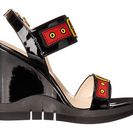 Incaltaminte Femei LOVE Moschino Sandal Wedge with Painted Buckles Black
